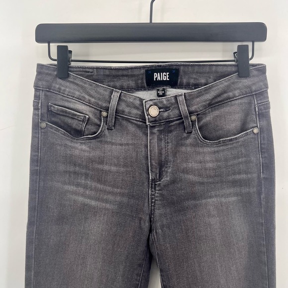 Paige Verdugo Ankle Skinny Jeans Womens 27 Bonnie Gray Stretchy Mid Rise - Picture 4 of 9